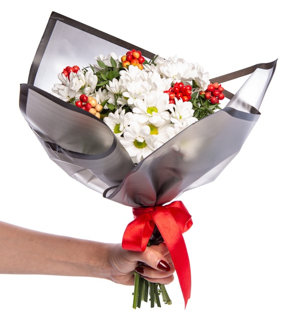 Beyaz Papatyalar ve Kokinalar Buketi - Çiçek Görseli